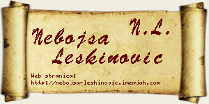 Nebojša Leškinović vizit kartica